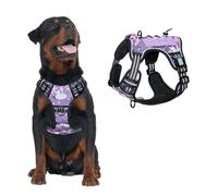 PETCUTE Harnais Anti Traction Tactique pour Petit Moyen et Grand Chien,Respirant, Réglable Harnais de Chien avec Poignée Rembourrée Contrôl,Facile à Mettre,Gilet Durable Réfléchissant,L