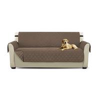 PETCUTE Housse canapé Luxe matelassé Chaise Protecteur canapé Housse pour Animaux de Compagnie Extra Doux Toutes Tailles Marron Trois Places
