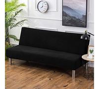 PETCUTE Housse Clic Clac Housse Canape Lit Extensible Anti-Taches Couvre Protection canapé sans Bras Noir