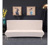 PETCUTE Housse Clic Clac Housse Canape Lit Extensible Anti-Taches Housse bz Housse de canapé sans Bras Beige