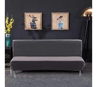 PETCUTE Housse Clic Clac Housse Canape Lit Extensible Anti-Taches Housse bz Housse de canapé sans Bras Gris foncé