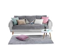 PETCUTE Housse de Canapé Dangle,4/3/2/1 Places Couvre Canapé,Revetement de canape Antiderapante Universel,Protège-Canapé pour Chiens,Multifonction Serviette de Canapé,Gris 110 * 240cm