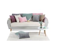 PETCUTE Housse de Canapé Dangle,4/3/2/1 Places Couvre Canapé,Revetement de canape Antiderapante Universel,Protège-Canapé pour Chiens,Multifonction Serviette de Canapé,Crème Blanc 90 * 160cm