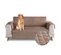PETCUTE Housse de canapé Étanche Protège Canapé Antidérapant Protecteur de Canapé Fauteuil pour Animaux de Compagnie Housse canapé Imperméable café 3 Places