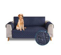 PETCUTE Housse de canapé Étanche Protège Canapé Antidérapant Protecteur de Canapé Fauteuil pour Animaux de Compagnie Housse canapé Imperméable Bleu foncé 3 Places