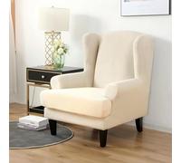 PETCUTE Housse de Fauteuil à Oreilles Extensible Couvre Fauteuil Elastique Protecteur pour Chaise
