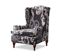 PETCUTE Housse de Fauteuils d'oreille Elastique Housse de Canapé 1 Place Fauteuil Chaise Lavable Imprimée Revêtement Protecteur de Meubles