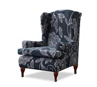 PETCUTE Housse de Fauteuils d'oreille Elastique Housse de Canapé 1 Place Fauteuil Chaise Lavable Imprimée Revêtement Protecteur de Meubles