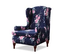 PETCUTE Housse de Fauteuils d'oreille Elastique Housse de Canapé 1 Place Fauteuil Chaise Lavable Imprimée Revêtement Protecteur de Meubles