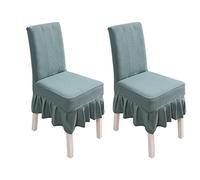 PETCUTE Housses chaises de Salle a Manger Extensibles Housse Chaise Elastique Protege chaises Salle a Manger Housses de Protection chaises Lot de 2 Bleu b
