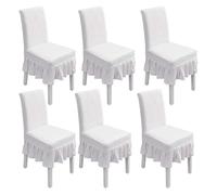 PETCUTE Housses chaises de Salle a Manger Extensibles Housse Chaise Elastique Protege chaises Salle a Manger Housses de Protection chaises Lot de 6 Beige