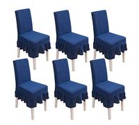 PETCUTE Housses chaises de Salle a Manger Extensibles Housse Chaise Elastique Protege chaises Salle a Manger Housses de Protection chaises Lot de 6 Marine
