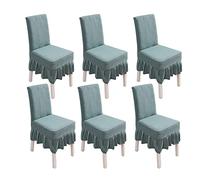 PETCUTE Housses chaises de Salle a Manger Extensibles Housse Chaise Elastique Protege chaises Salle a Manger Housses de Protection chaises Lot de 6 Bleu b