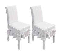 PETCUTE Housses chaises de Salle a Manger Extensibles Housse Chaise Elastique Protege chaises Salle a Manger Housses de Protection chaises Lot de 2 Beige