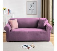 PETCUTE Housses de canapé Extensible Housse Canapé Velours 2places épais Couvre canapé couvertures Protecteur de Canape Violet Clair