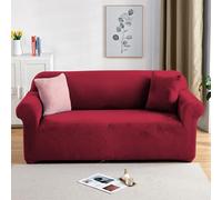 PETCUTE Housses de canapé Extensible Housse Canapé Velours 2places épais Couvre canapé couvertures Protecteur de Canape Vin Rouge