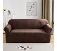 PETCUTE Housses de canapé Extensibles Housse Canapé Velours 2places épais Couvre canapé couvertures Protecteur de Canape Marron