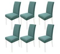 PETCUTE Housses de chaises Extensibles Housse Chaise Salle à Manger Elastique Protege chaises Salle a Manger Antidérapante Vert Matcha Lot de 6