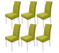 PETCUTE Housses de chaises Extensibles Housse Chaise Salle à Manger Elastique Protege chaises Salle a Manger Antidérapante Vert Lot de 6