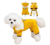 PETCUTE Impermeable Chien, Vetement Chien avec Capuchon, 100% étanche et Coupe-Vent Manteaux Imperméables pour Chiens(Jaune, S)
