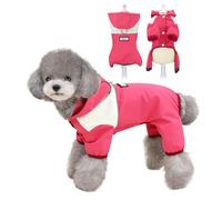 PETCUTE Impermeable Chien, Vetement Chien avec Capuchon, 100% étanche et Coupe-Vent Manteaux Imperméables pour Chiens(Bourgogne, M)