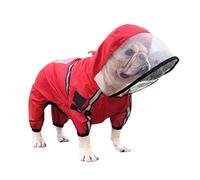 PETCUTE Imperméable pour Chien avec Capuchon,Coupe-Vent et Imperméable 100% Veste pour Chien avec Bandes Réfléchissantes,Trou pour Harnais,Ultraléger Respirant Vêtement pour Petit Moyen Gros Chiens