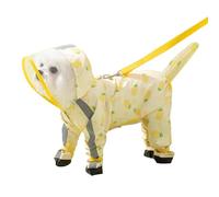 PETCUTE Imperméable pour Chien,Manteau De Pluie pour Chiens avec Capuche et Harnais,Quatre Pattes Manteau pour Chiens Imperméable avec Bandes Réfléchissantes,Veste de Pluie pour Chien avec Bouton