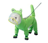 PETCUTE Imperméable pour Chien,Manteau De Pluie pour Chiens avec Capuche et Harnais,Quatre Pattes Manteau pour Chiens Imperméable avec Bandes Réfléchissantes,Veste de Pluie pour Chien avec Bouton