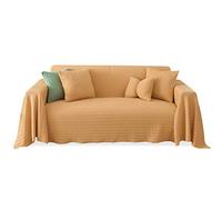 PETCUTE Jeté de canapé Dessus de Lit Doux et Confortable Feuille Climatisation Sieste Couverture pour Canapé-Lit Orange 180X230CM
