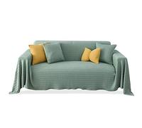 PETCUTE Jeté de canapé Dessus de Lit Doux et Confortable Feuille Climatisation Sieste Couverture pour Canapé-Lit Vert 180X180CM