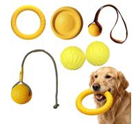 PETCUTE Jouet pour Chien Indestructible, Lot de 6 Jouets à Mâcher,Robustes et Durable,Corde Jouet Interactif Chien Corde Balle,pour Mastiquer Agressivement,Lavable,L