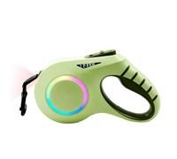 PETCUTE Laisse Rétractable pour Chien,6m de Laisse Extensible sans Enchevêtrement avec Lampe de Poche LED pour Petits Chiens Moyens Jusqu'à 25kg,Ruban en Nylon Solide,Un Boutton s’arrêter/Bloquer
