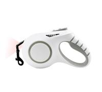 PETCUTE Laisse Rétractable pour Chien,6m de Laisse Extensible sans Enchevêtrement avec Lampe de Poche LED pour Petits Chiens Moyens Jusqu'à 25kg,Ruban en Nylon Solide,Un Boutton s’arrêter/Bloquer