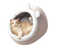 PETCUTE Lit de Grotte Doux pour Chats,Lit pour Chat Confortable avec Coussin Amovible,Niche Chat Panier Chat avec Fond Antidérapant,Lavable Lit Moelleux pour Animaux de Compagnie