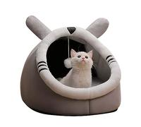 PETCUTE Lit de Grotte Doux pour Chats,Lit pour Chat Confortable avec Coussin Amovible,Niche Chat Panier Chat avec Fond Antidérapant,Lavable Lit Moelleux pour Animaux de Compagnie