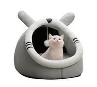 PETCUTE Lit de Grotte Doux pour Chats,Lit pour Chat Confortable avec Coussin Amovible,Niche Chat Panier Chat avec Fond Antidérapant,Lavable Lit Moelleux pour Animaux de Compagnie
