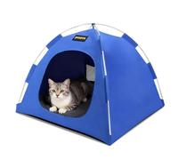 PETCUTE Lit de Tente pour Chien/Chat,Tente Tipi Imperméable pour Animal Domestique,Respirante et Lavable,Niche Pliable pour Chats et Chiots avec Coussin Amovible,pour l'intérieur et l'extérieur,M