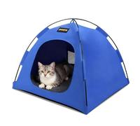 PETCUTE Lit de Tente pour Chien/Chat,Tente Tipi Imperméable pour Animal Domestique,Respirante et Lavable,Niche Pliable pour Chats et Chiots avec Coussin Amovible,pour l'intérieur et l'extérieur,M