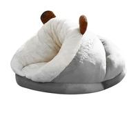 PETCUTE Lit Moelleux pour Chien en Forme de Pantoufle,Lit Chaud pour Chat avec Fond Antidérapant,Lit pour Animal de Compagnie Lavable Canapé pour Chien,Doux et Confortable Panier pour Chien