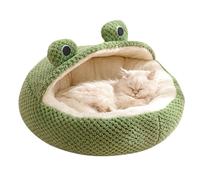 PETCUTE Lit Niche pour Animaux de Compagnie d’Intérieur,Forme Mignonne des Yeux de Grenouille,Lit pour Chat Lavable avec Coussin Amovible,Canapé pour Chat avec Fond Antidérapant