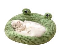 PETCUTE Lit Niche pour Animaux de Compagnie d’Intérieur,Forme Mignonne des Yeux de Grenouille,Lit pour Chat Lavable avec Coussin Amovible,Canapé pour Chat avec Fond Antidérapant