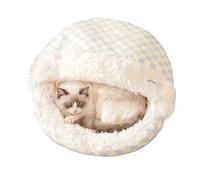 PETCUTE Lit pour Chat d'intérieur avec Capuche,Coussin Confortable et Lavable pour Chiot et Chaton avec Fond Antidérapant,Panier pour Petits et Grands Chiens,M