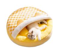 PETCUTE Lit pour Chat d'intérieur avec Capuche,Coussin Confortable et Lavable pour Chiot et Chaton avec Fond Antidérapant,Panier pour Petits et Grands Chiens,M