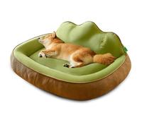 PETCUTE Lit pour Chien,Panier Canapé pour Chien avec Le Soutien de High Edge,Coussin Chien Dehoussable Lavable,Lit Doux et Confortable Chien,Paniers pour Chiens avec Fond Antidérapant