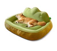 PETCUTE Lit pour Chien,Panier Canapé pour Chien avec Le Soutien de High Edge,Coussin Chien Dehoussable Lavable,Lit Doux et Confortable Chien,Paniers pour Chiens avec Fond Antidérapant