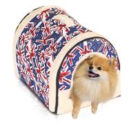 PETCUTE Lit pour Chien Panier Grotte pour Chien Chats Pliable Couchage pour Chien Maison pour Chiot avec Coussin Amovible 70x55x55