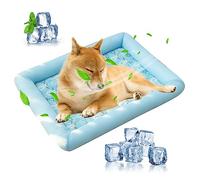 PETCUTE Lit Rafraîchissant pour Animaux de Compagnie, Panier Durable et Confortable avec Fond Antidérapant, Tapis Rafraîchissant Respirant pour Chien