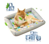 PETCUTE Lit Rafraîchissant pour Animaux de Compagnie, Tapis Durable et Confortable pour Chien avec Fond Antidérapant et Surface Respirante, Lavable