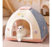 PETCUTE Lits pour Chats d'intérieur, Tente-Grotte pour Petits Chiens, Lit Grotte pour Chats avec Coussin Amovible et Lavable,Ultra Douce,Niche pour Chat avec Fond Antidérapant,Rose,XL