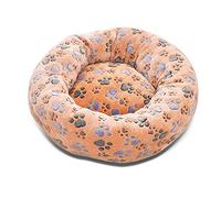 PETCUTE Lits pour Chiens Moelleux Panier Lits pour Chat Ronde Donuts Panier pour Chiens Petit Moyen Grand Taille avec Coussin Amovible